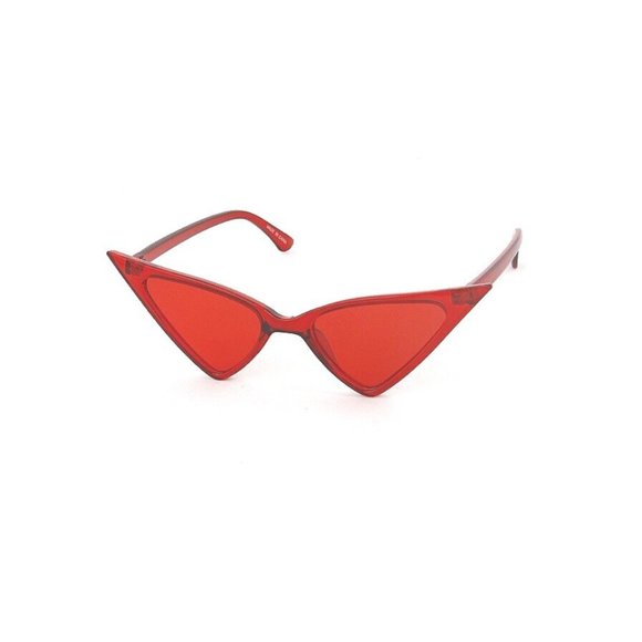 *SOLD* Retro Cat Eye 🍒Red🍒 Triangle Sunglasses NWT - Picture 2 of 5